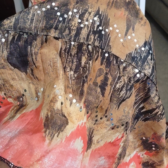 2 Strap Dress or Top w Sequence Dot Pattern (Multicolored) - Picture 7 of 14